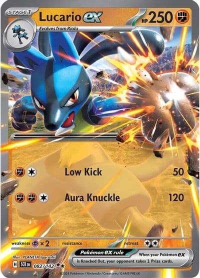 Lucario ex SV07: Stellar Crown Pokemon card
