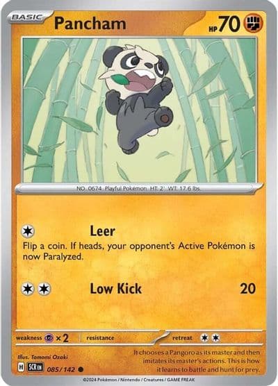 Pancham SV07: Stellar Crown Pokemon card
