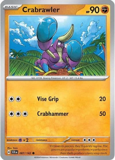 Crabrawler SV07: Stellar Crown Pokemon card
