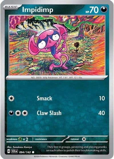 Impidimp SV07: Stellar Crown Pokemon card