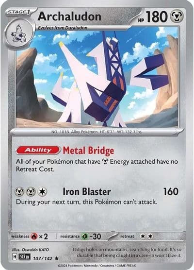 Archaludon SV07: Stellar Crown Pokemon card