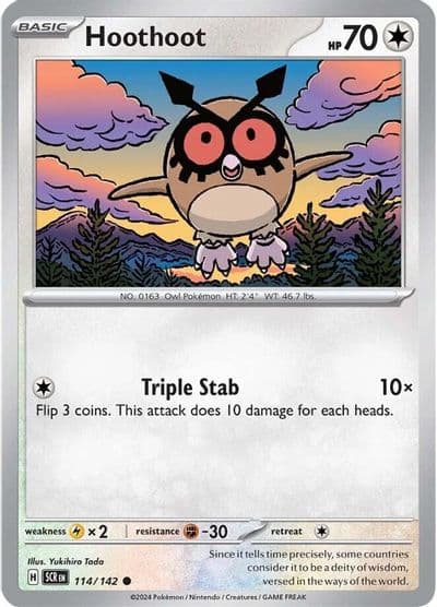 Hoothoot SV07: Stellar Crown Pokemon card