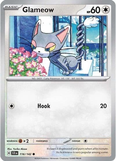 Glameow SV07: Stellar Crown Pokemon card