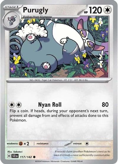 Purugly SV07: Stellar Crown Pokemon card