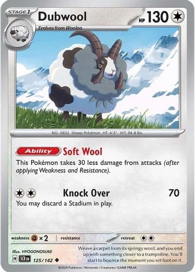 Dubwool SV07: Stellar Crown Pokemon card