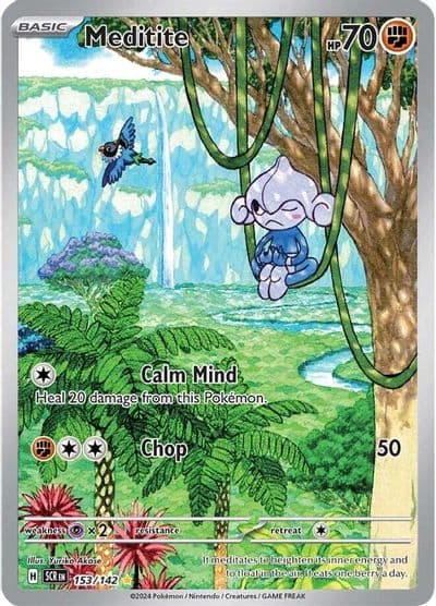 Meditite SV07: Stellar Crown Pokemon card