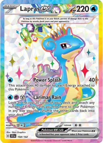 Lapras ex SV07: Stellar Crown Pokemon card