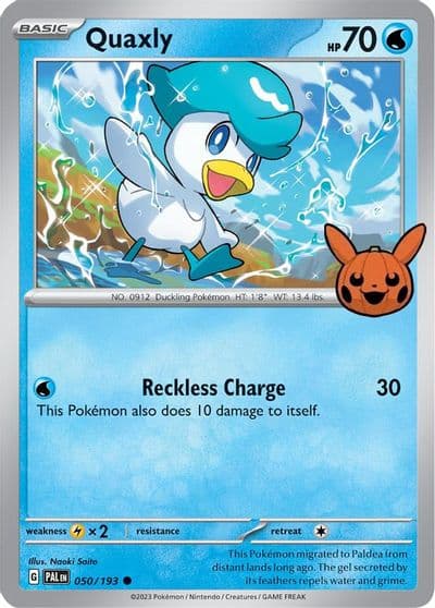 Quaxly Trick or Trade BOOster Bundle 2024 Pokemon card