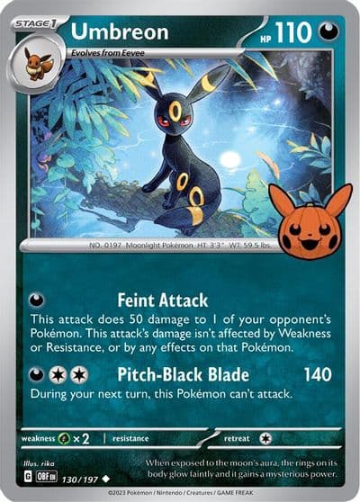 Umbreon Trick or Trade BOOster Bundle 2024 Pokemon card