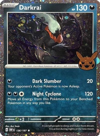 Darkrai (Cosmos Holo) Trick or Trade BOOster Bundle 2024 Pokemon card