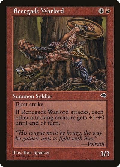 Renegade Warlord Tempest Magic card