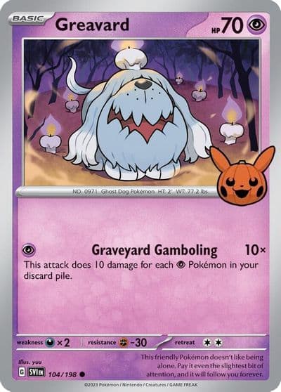Greavard Trick or Trade BOOster Bundle 2024 Pokemon card