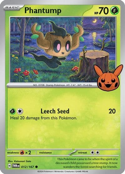 Phantump Trick or Trade BOOster Bundle 2024 Pokemon card