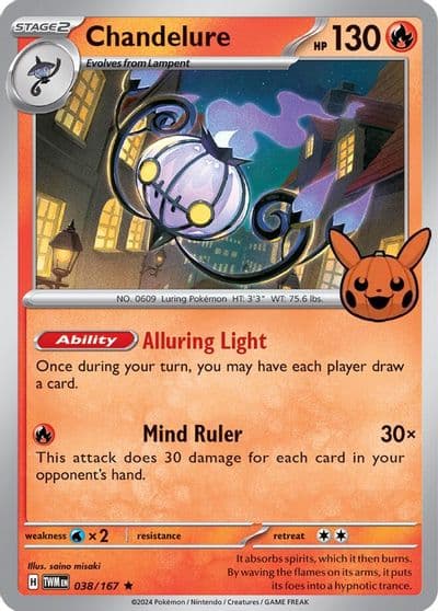 Chandelure Trick or Trade BOOster Bundle 2024 Pokemon card