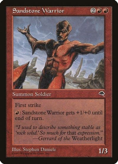 Sandstone Warrior Tempest Magic card