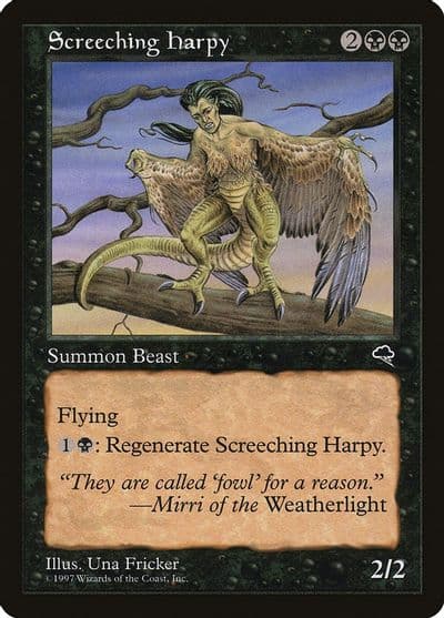 Screeching Harpy Tempest Magic card
