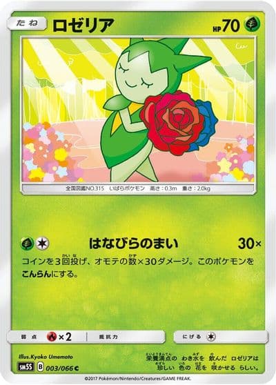 Roselia SM5S: Ultra Sun Pokemon card