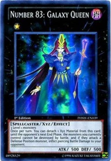 Number 83 Galaxy Queen Photon Shockwave Yu-Gi-Oh! card