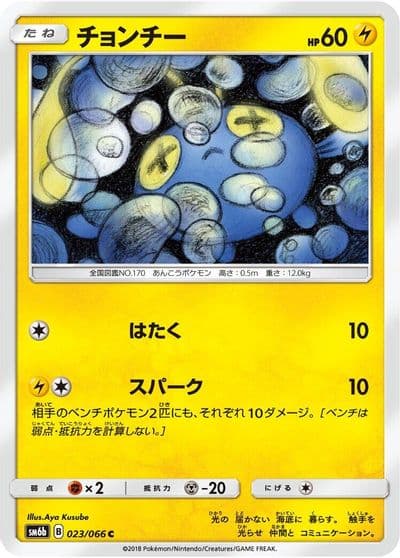 Chinchou SM6b: Champion Road Pokemon card