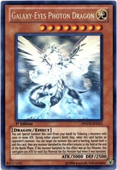 Galaxy Eyes Photon Dragon Ghost Rare Photon Shockwave Yu-Gi-Oh! card