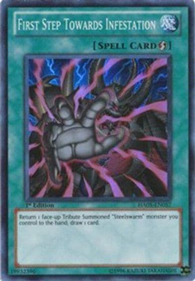 First Step Towards Infestation Hidden Arsenal 5: Steelswarm Invasion Yu-Gi-Oh! card