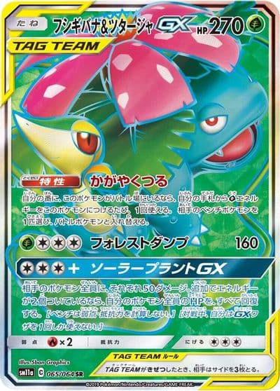Venusaur & Snivy GX SM11a: Remix Bout Pokemon card