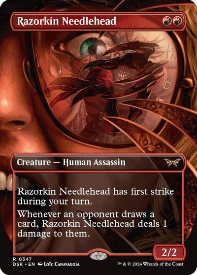 Razorkin Needlehead Borderless Duskmourn: House of Horror Magic card