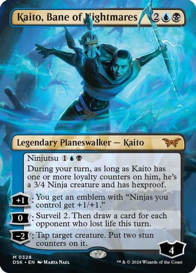 Kaito Bane of Nightmares Borderless Duskmourn: House of Horror Magic card
