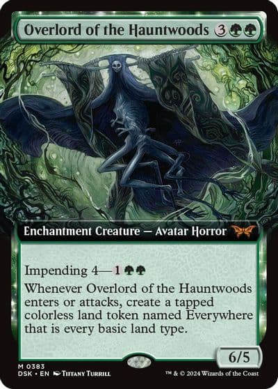 Overlord of the Hauntwoods Extended Art Duskmourn: House of Horror Magic card