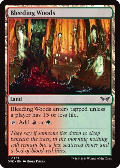 Bleeding Woods Duskmourn: House of Horror Magic card