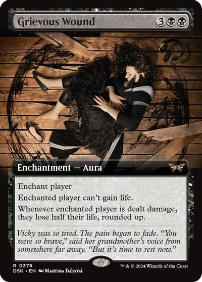Grievous Wound Extended Art Duskmourn: House of Horror Magic card