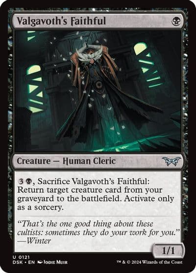 Valgavoths Faithful Duskmourn: House of Horror Magic card