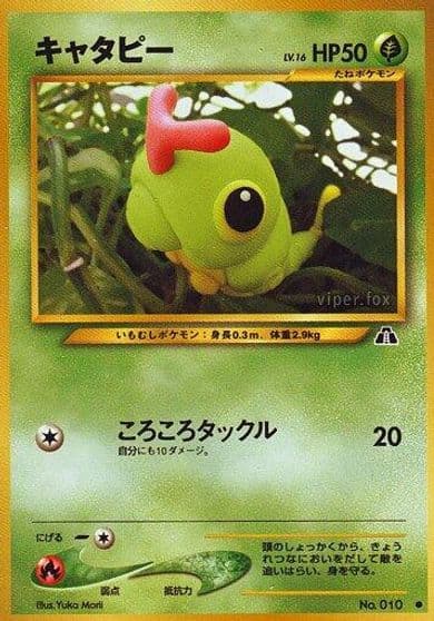 Caterpie Crossing the Ruins... Pokemon card