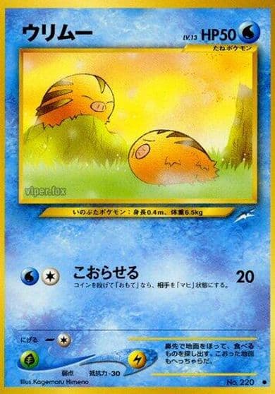 Swinub Darkness, and to Light... Pokemon card