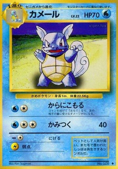 Wartortle Expansion Pack Pokemon card