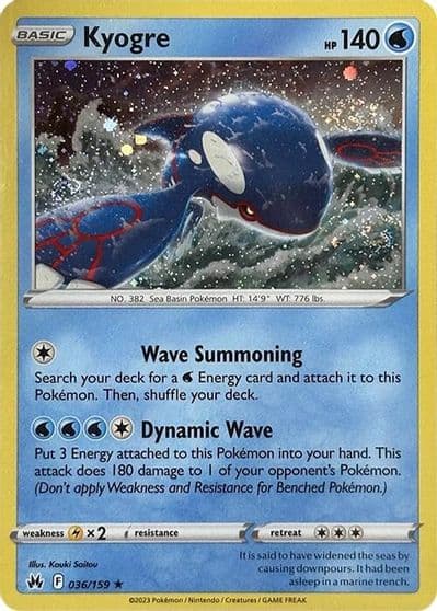Kyogre (Pixel Holo) Miscellaneous Cards & Products Pokemon card