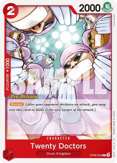 Twenty Doctors Two Legends Pre-Release Cards One Piece card