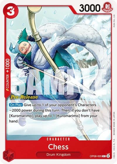 Chess Two Legends Pre-Release Cards One Piece card