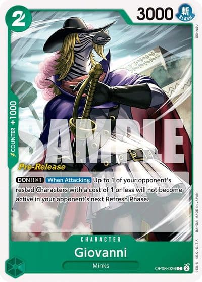 Giovanni Two Legends Pre-Release Cards One Piece card