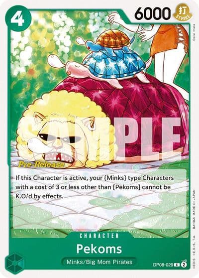 Pekoms Two Legends Pre-Release Cards One Piece card