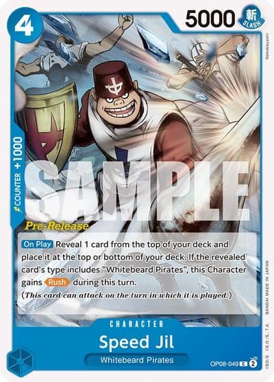 Speed Jil Two Legends Pre-Release Cards One Piece card