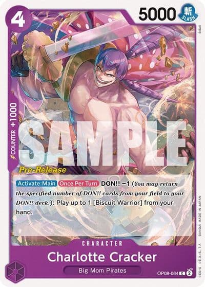 Charlotte Cracker Two Legends Pre-Release Cards One Piece card