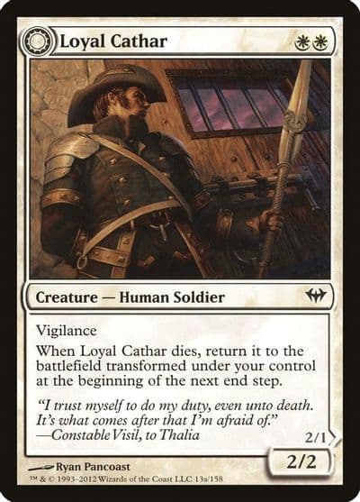 Loyal Cathar Dark Ascension Magic card