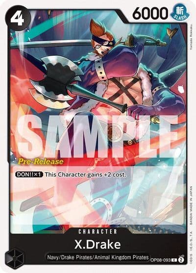XDrake Two Legends Pre-Release Cards One Piece card