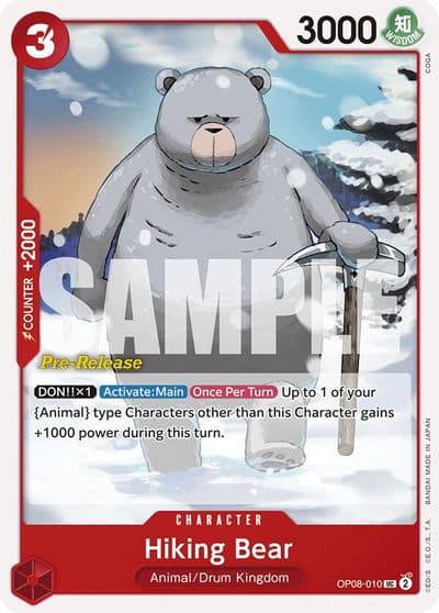 Hiking Bear Two Legends Pre-Release Cards One Piece card