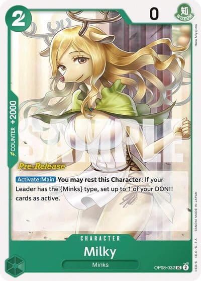 Milky Two Legends Pre-Release Cards One Piece card