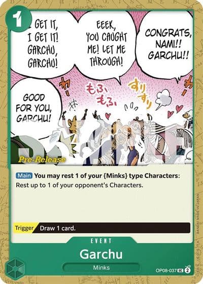 Garchu Two Legends Pre-Release Cards One Piece card