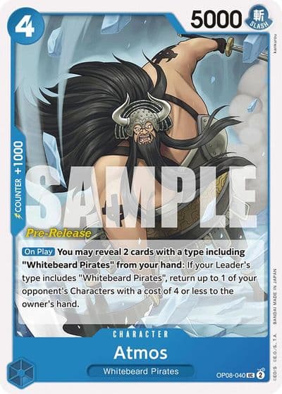 Atmos Two Legends Pre-Release Cards One Piece card