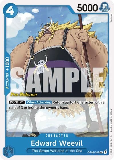 Edward Weevil Two Legends Pre-Release Cards One Piece card