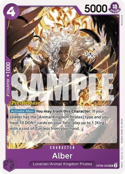 Alber Two Legends Pre-Release Cards One Piece card